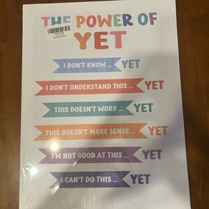 Colorful Motivational Poster 'The Power of Yet'